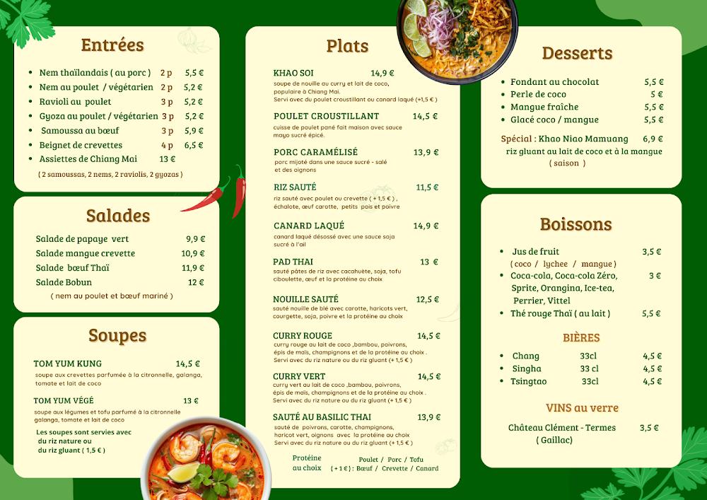 Chiang Mai - Menu Image 1